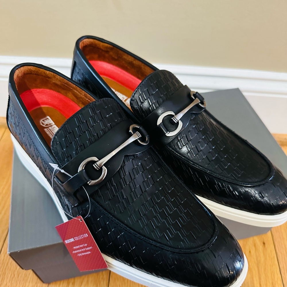 Stacy Adams Shoes Men Sz#8.5M Salyer Black Slip On - Picture 3 of 8
